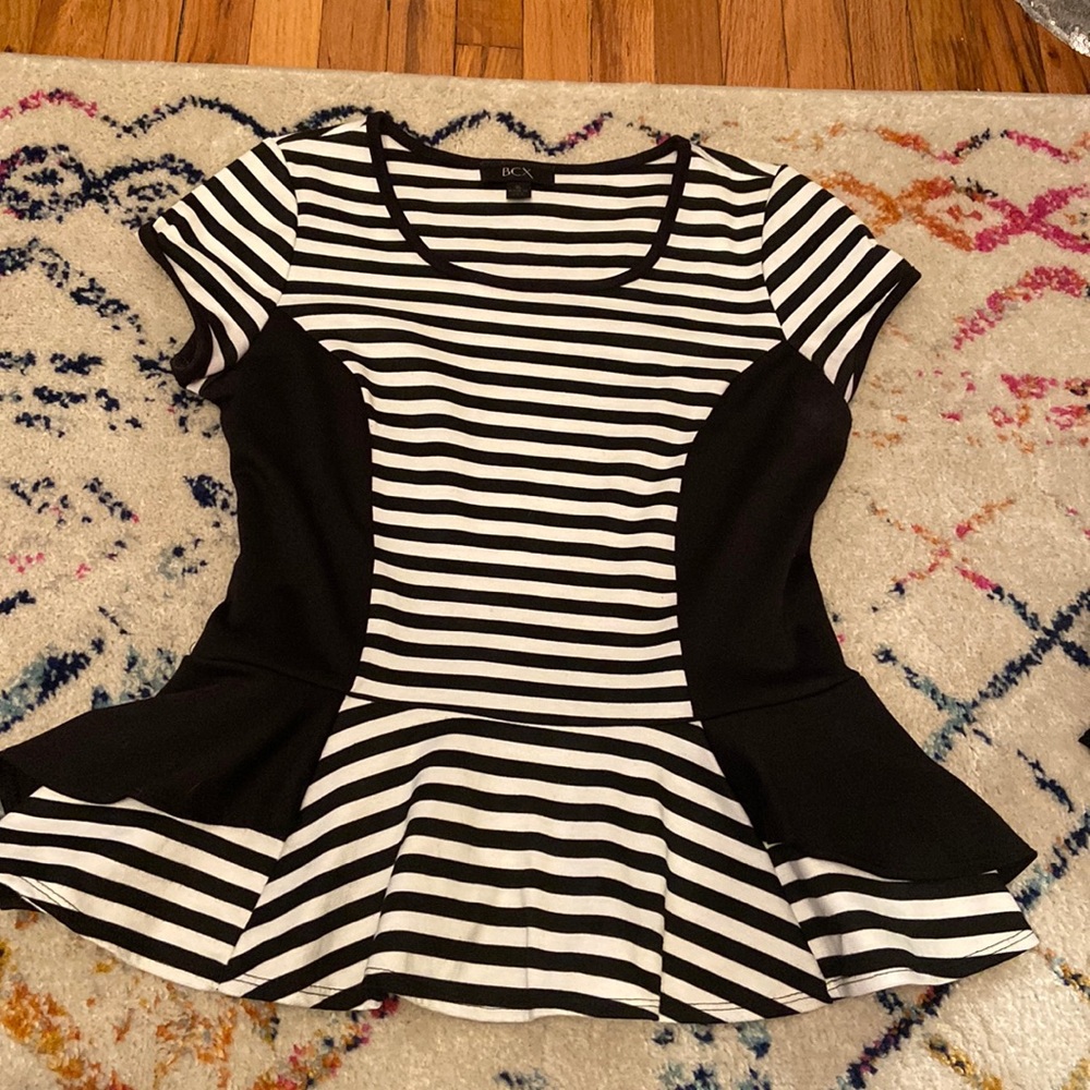 Striped Peplum Top